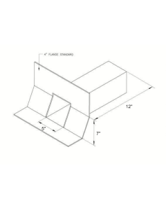 Scupper With Cant  5 x 7 x 12